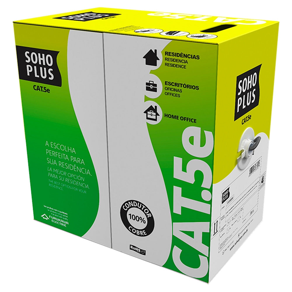 Cabo de Rede CAT.5e Furukawa/Soho Plus, 305 Metros, Cinza - 23200102