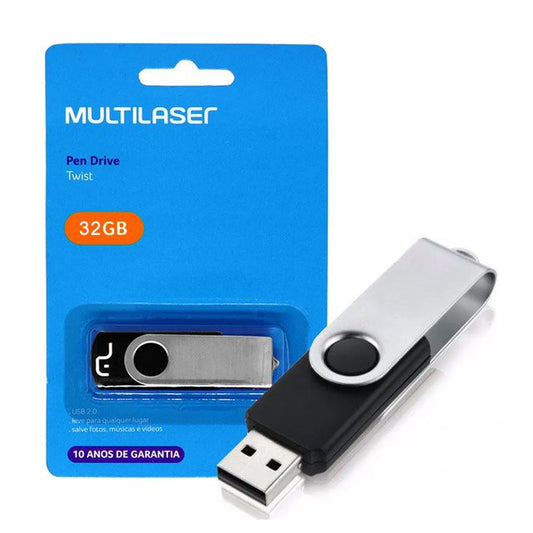 Pen Drive 32GB USB 2.0 Twist preto PD589 Multi