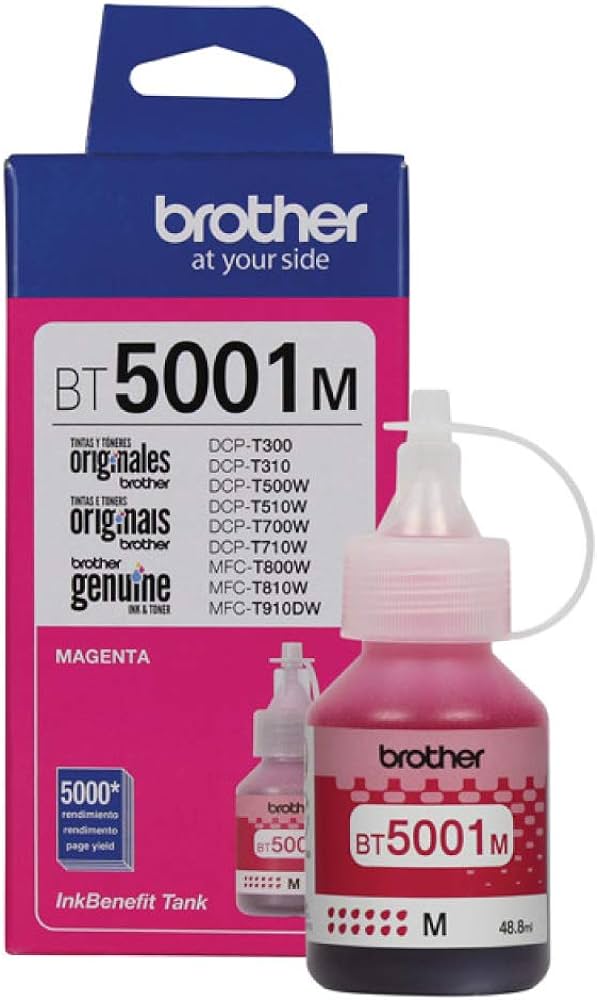 Garrafa de tinta Preto BTD60BK/5001 CYM para InkTank Brother | Original