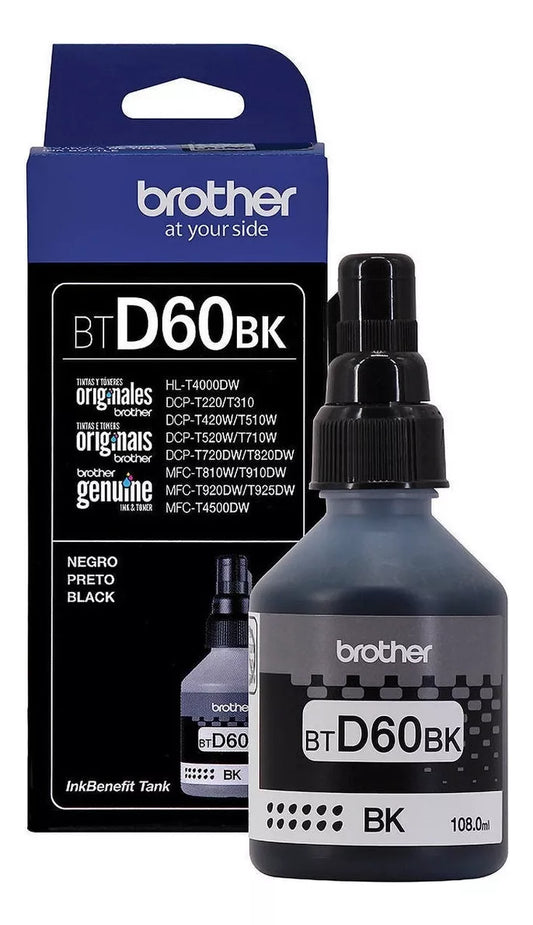 Garrafa de tinta Preto BTD60BK/5001 CYM para InkTank Brother | Original
