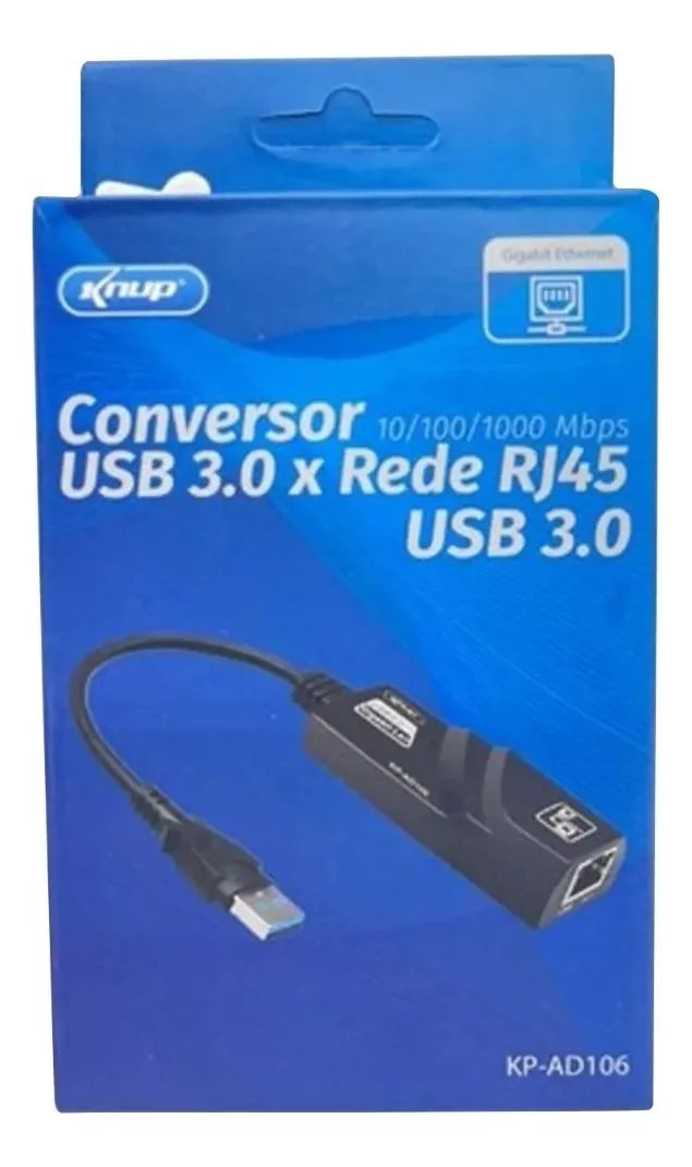 Conversor De Rede Usb 3.0 Para Rj45 Gigabit Kp-ad106