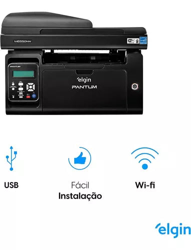 Impressora Elgin Pantum M6550nw Multifuncional A Laser Com Wifi Preto 110v