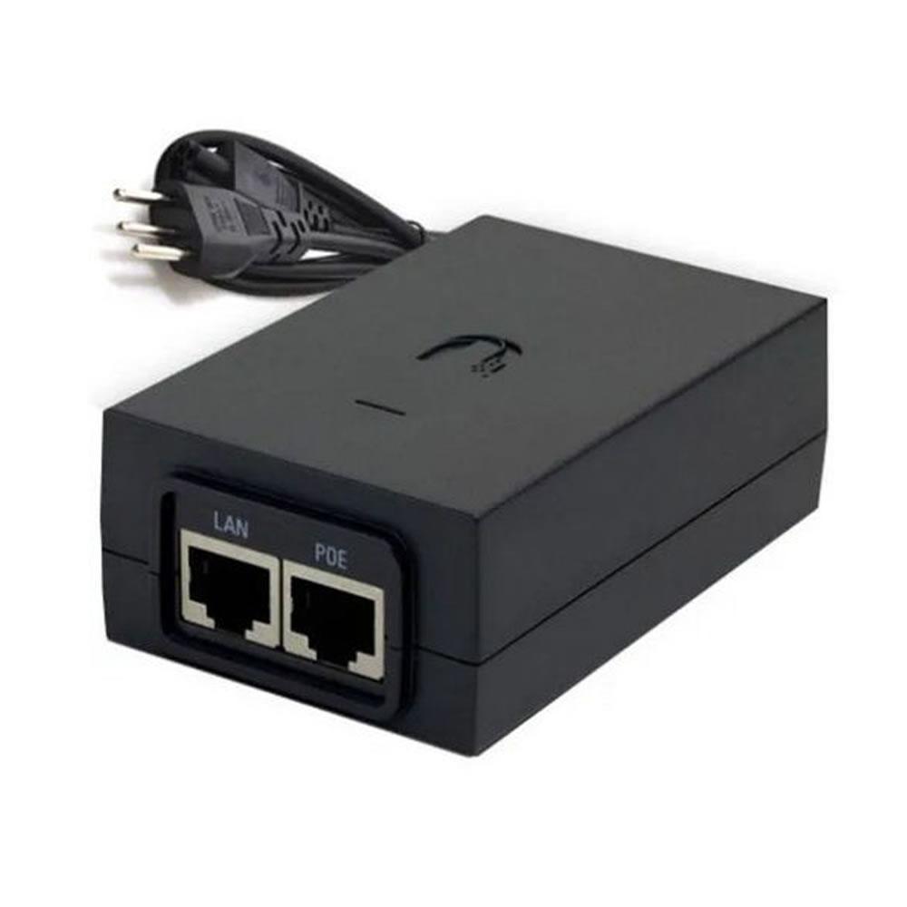 Fonte Poe Ubiquiti, 24v 0.5a 12w, Gigabit Bivolt - Preto.