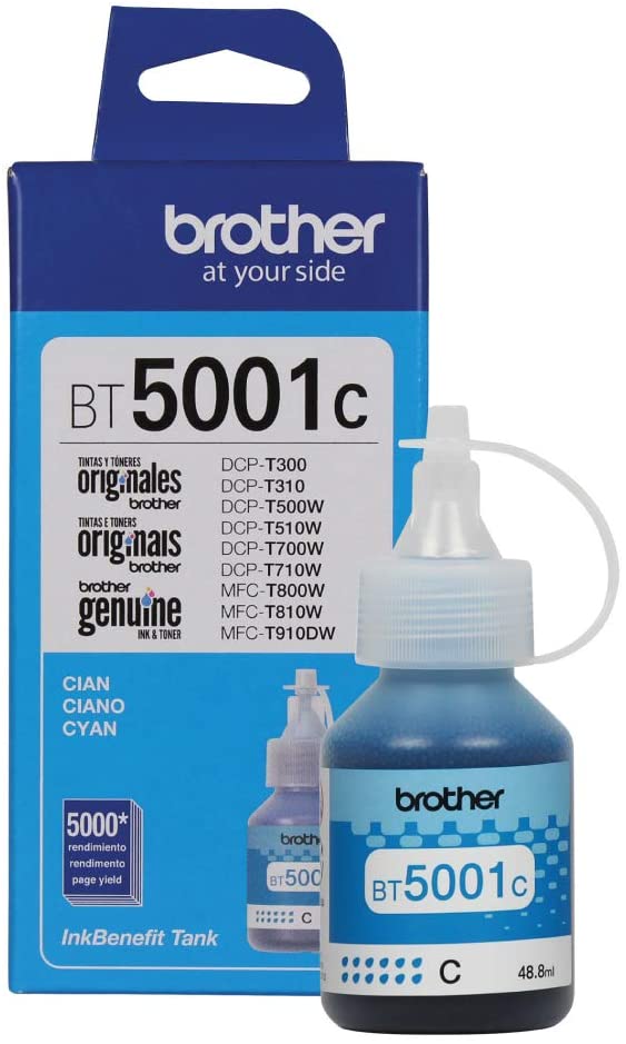 Garrafa de tinta Preto BTD60BK/5001 CYM para InkTank Brother | Original